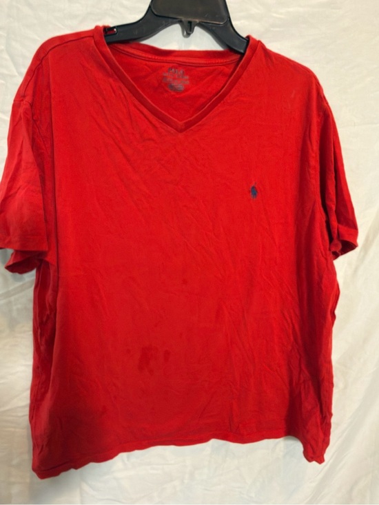 Polo Ralph Lauren Other - Polo Ralph Lauren Red V-Neck Short Sleeve Tee Shirt Mens XL Pony Logo